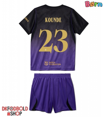 Barcelona Jules Kounde #23 Udebanesæt Børn 2026-27 Kort ærmer (+ korte bukser)